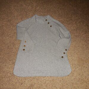 Soft Surroundings Gray Sweatshirt Mock Neck Top L